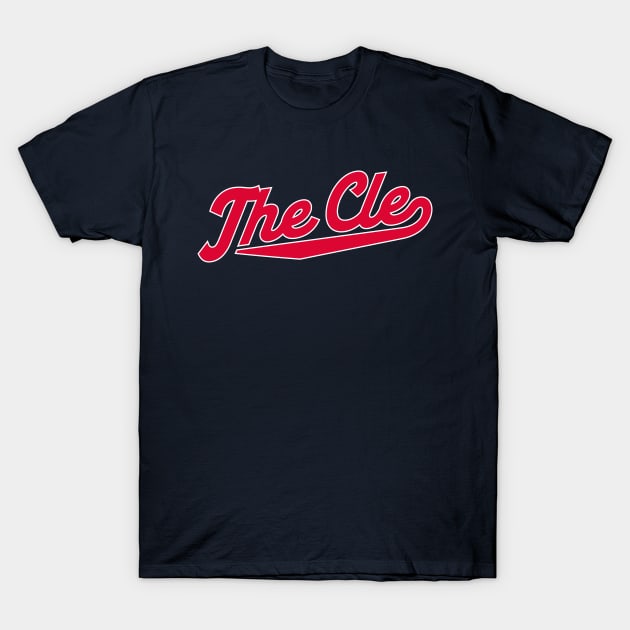 Cleveland 'The CLE' Baseball Script T-Shirt: Showcase Your Cleveland Pride with Bold Baseball Style! T-Shirt by CC0hort